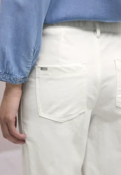 High Waist broek met wijde pijpen in casual pasvorm