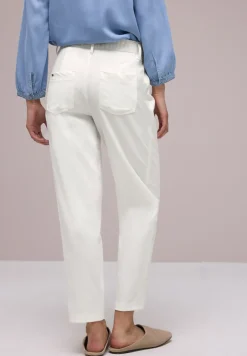 High Waist broek met wijde pijpen in casual pasvorm