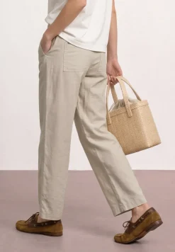 High Waist broek met wijde pijpen in Loose Fit