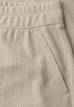 High Waist broek met wijde pijpen in casual pasvorm