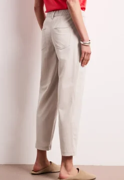 High Waist broek met wijde pijpen in casual pasvorm