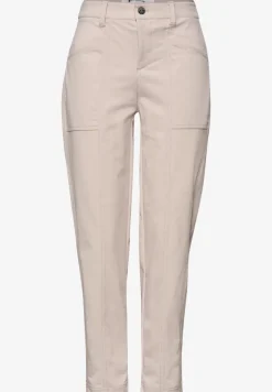 High Waist broek met wijde pijpen in casual pasvorm