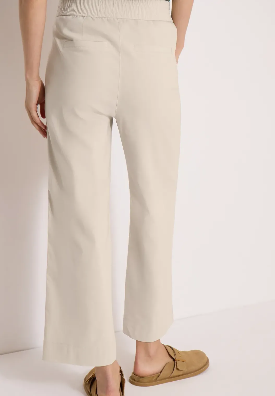 High Waist broek met wijde pijpen in Loose Fit