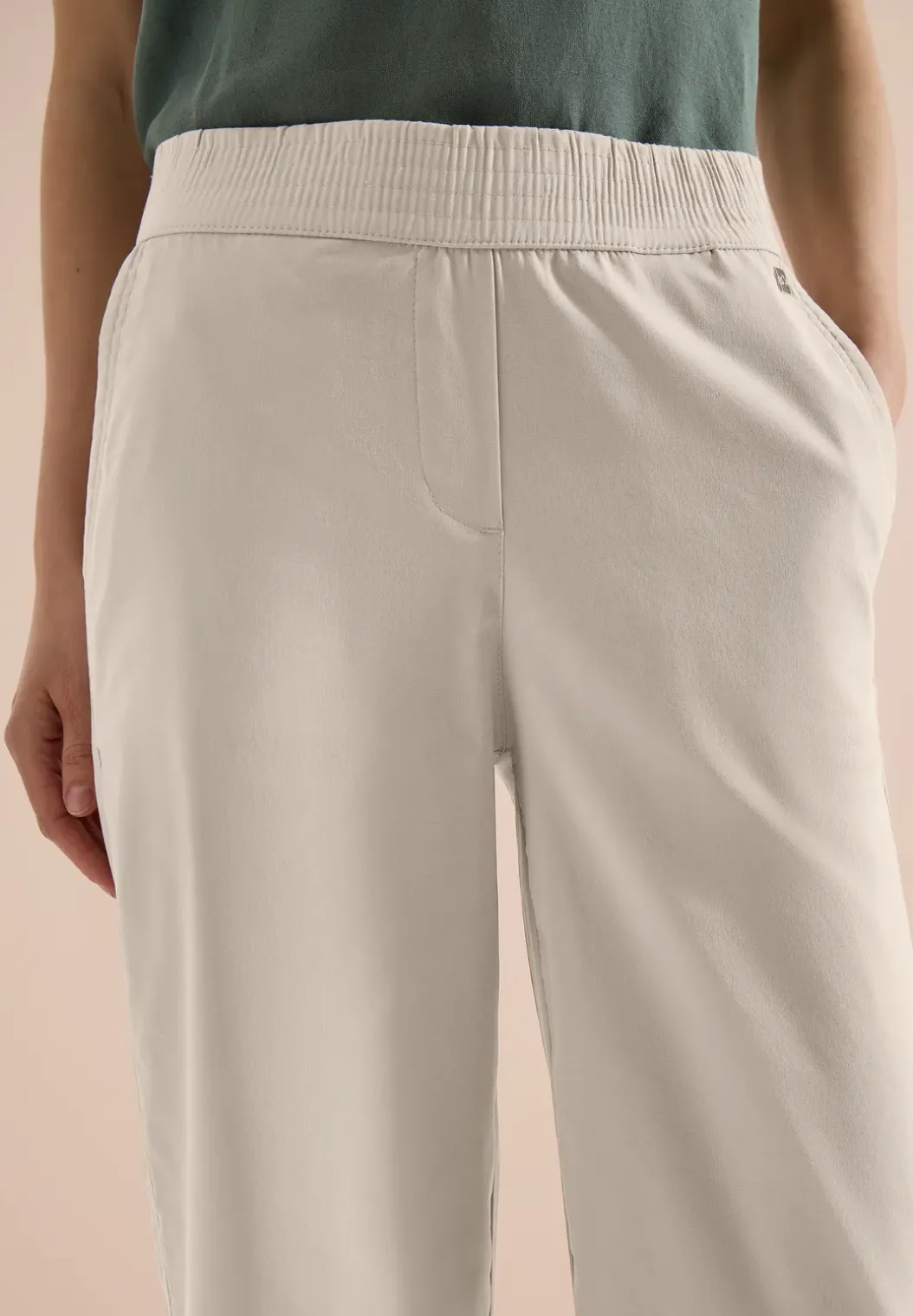 High Waist broek met wijde pijpen in Loose Fit