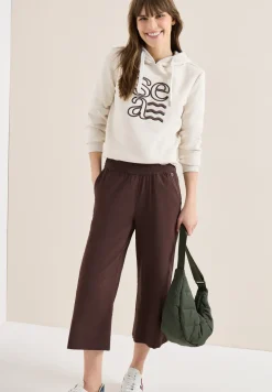 High Waist broek met wijde pijpen in Loose Fit