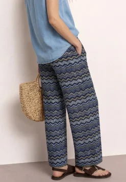 High Waist broek met wijde pijpen in Loose Fit