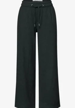 High Waist broek met wijde pijpen in casual pasvorm
