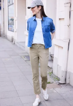 High Waist kick flare broek in Slim Fit