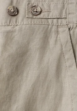 High Waist linnen broek met Wide Legs