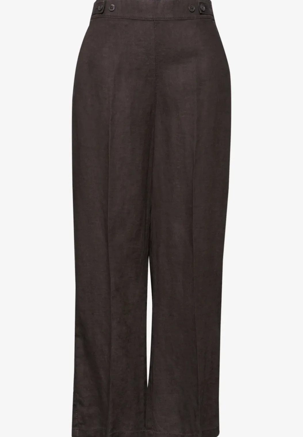 High Waist linnen broek met Wide Legs
