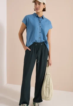 High Waist straight legs broek in Loose Fit