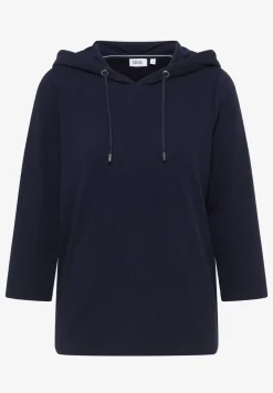 Hoodie Shirt met geribde structuur