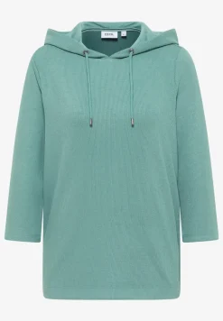 Hoodie Shirt met geribde structuur