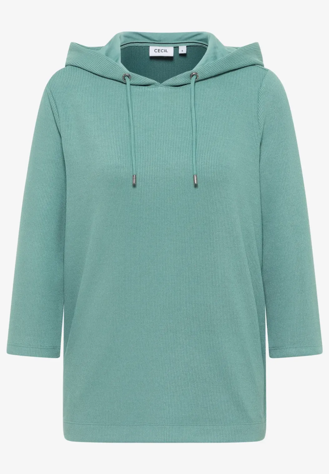 Hoodie Shirt met geribde structuur