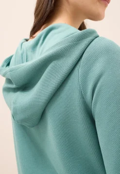 Hoodie Shirt met geribde structuur
