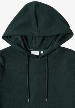Hoodie Shirt met geribde structuur