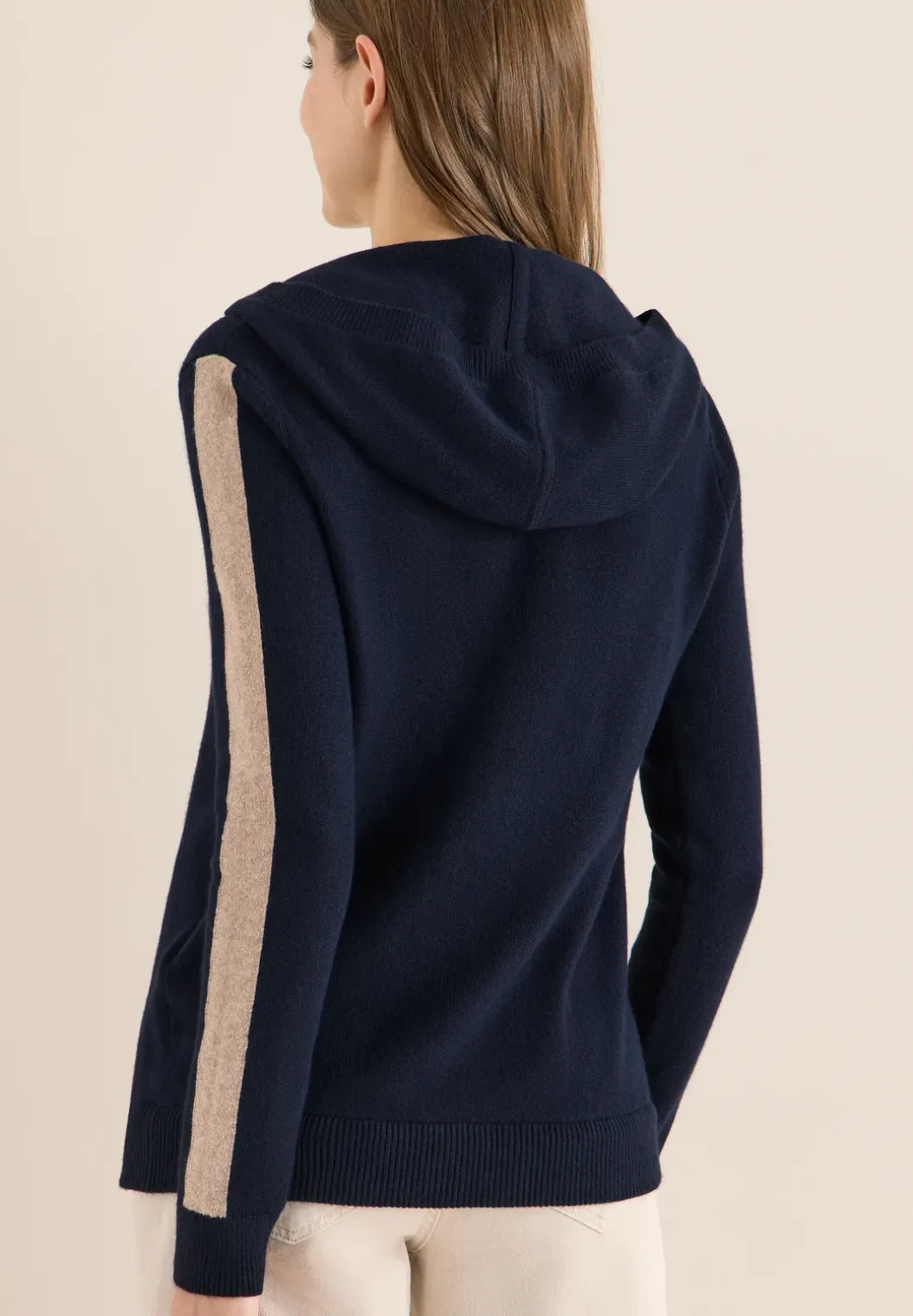 Hoodie met gallon strepen