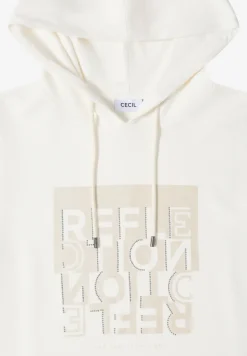 Hoodie shirt met folieprint