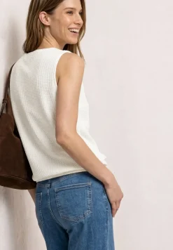 2-in-1 top van mesh met boothals