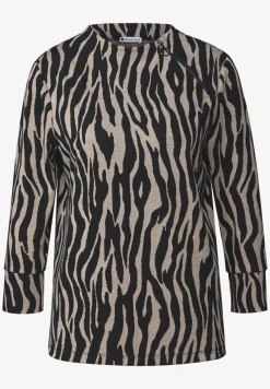 Jacquard shirt met rits