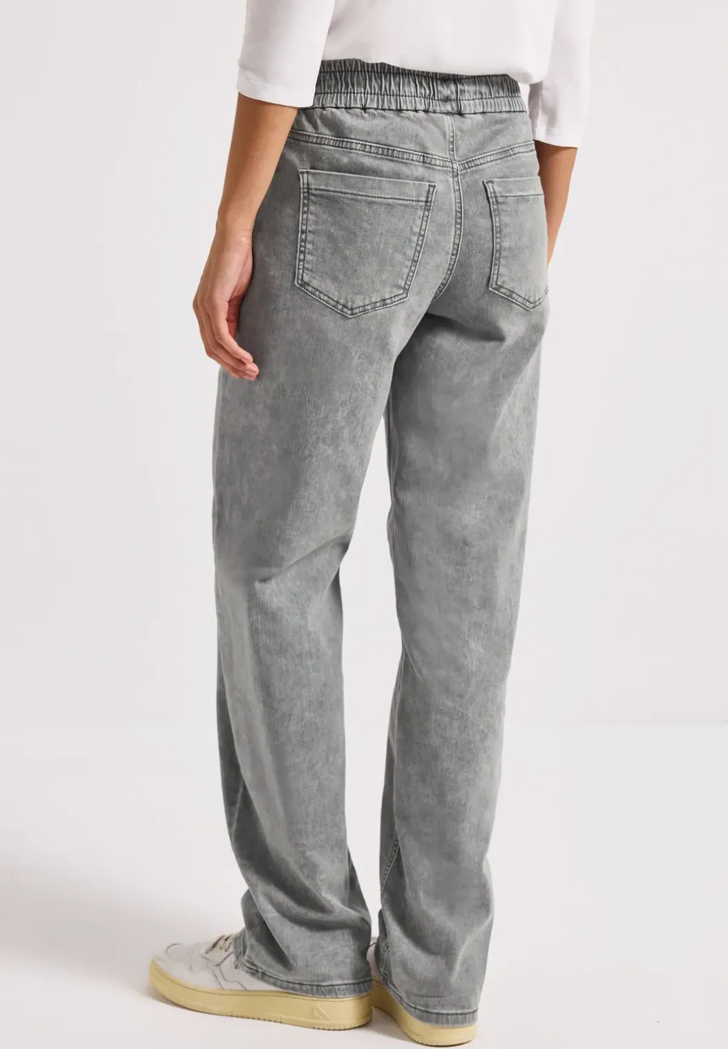 Jeans met elastische tailleband