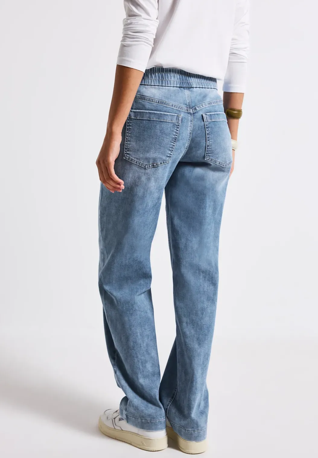 Jeans met elastische tailleband
