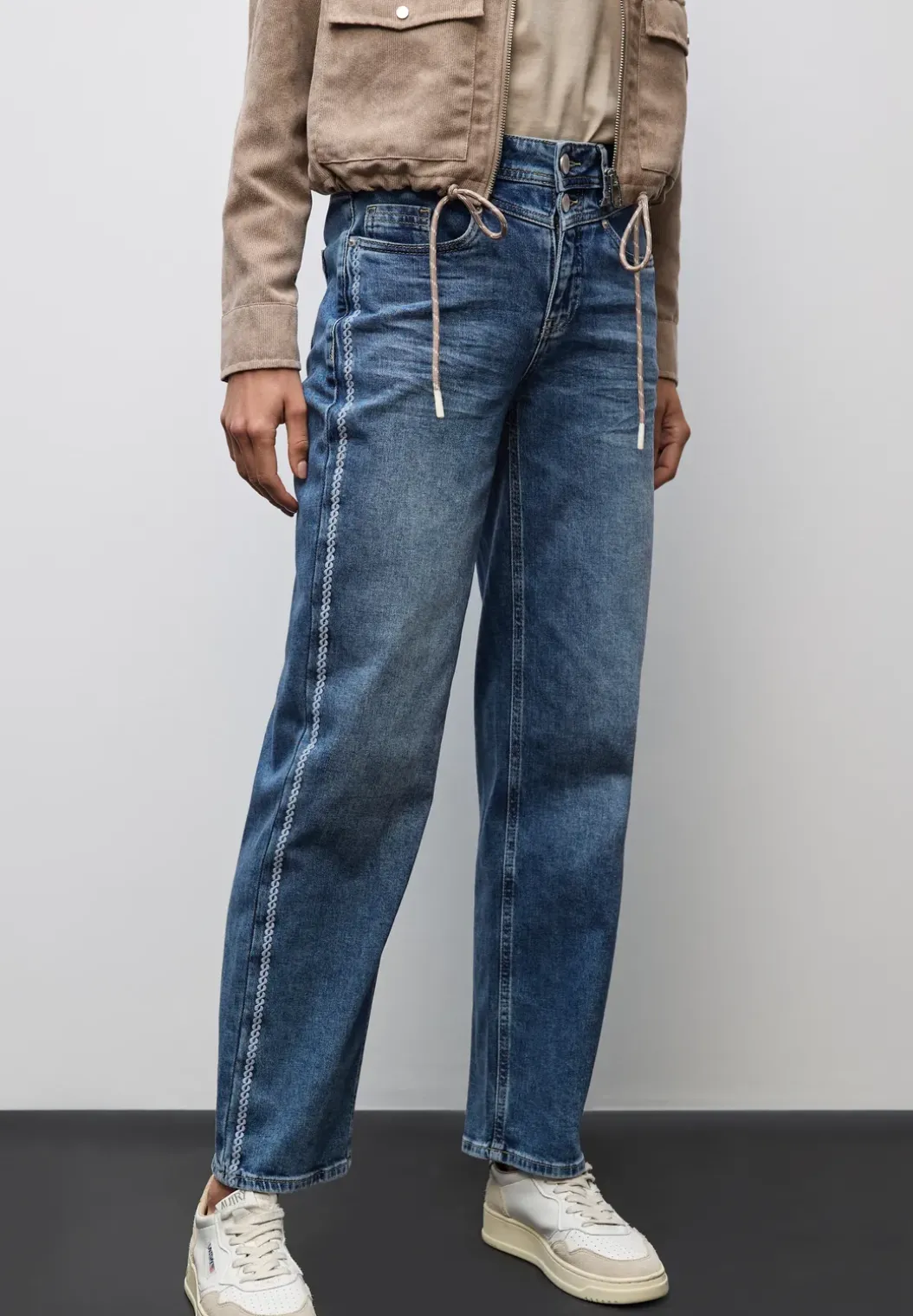 Jeans met gallonstrepen