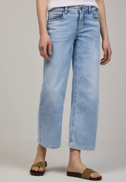 Jeans met gebleekte Wide Legs