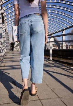 Jeans met gebleekte Wide Legs