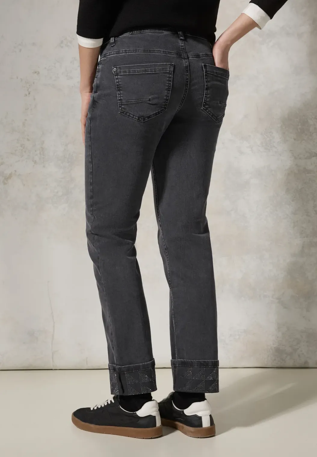 Jeans met omslag