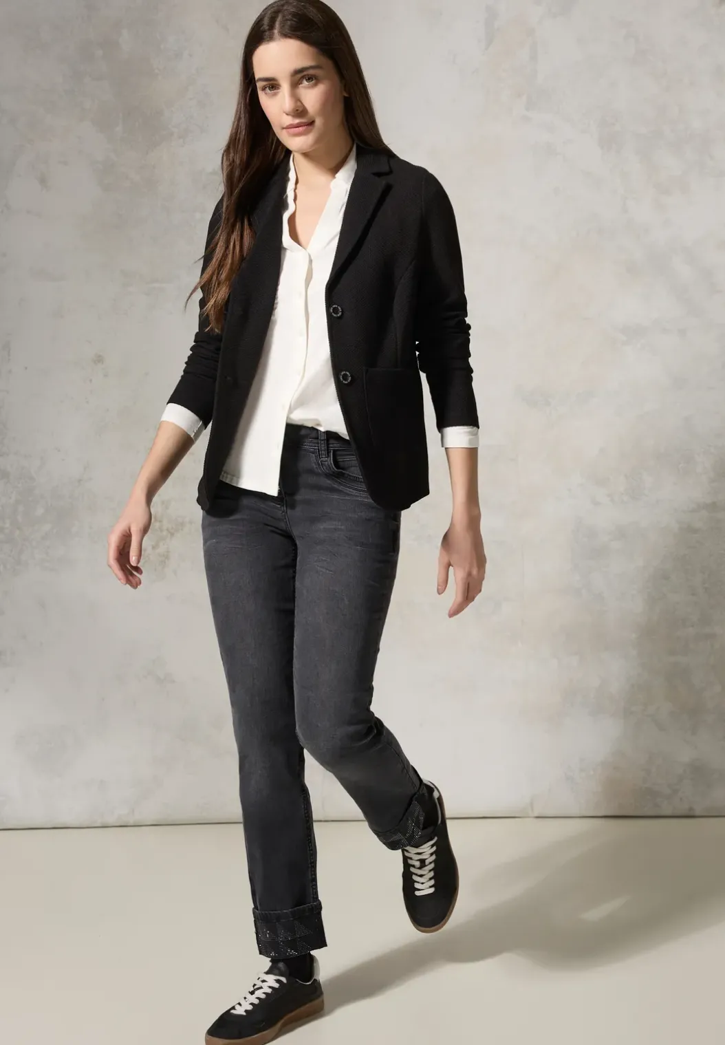 Jeans met omslag