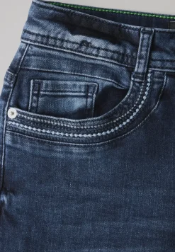 Jeans met wijde pijpen en borduursel