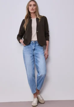 Jersey blazer met textuur