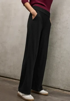 Jersey broek met split