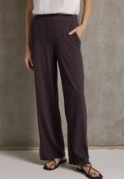 Jersey broek met split