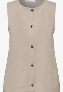 Jersey gilet met ronde hals