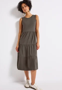 Jersey jurk met volants