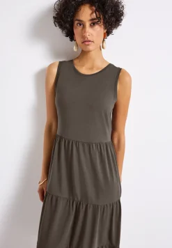 Jersey jurk met volants