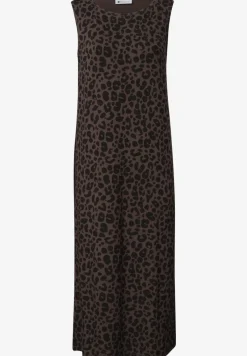 Jersey midi-jurk met leoprint