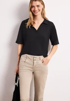 Jersey poloshirt met korte mouwen