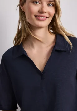 Jersey poloshirt met korte mouwen