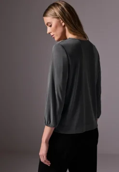 Jersey shirt in een blouse-look