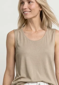 Jersey top met elastische zoom