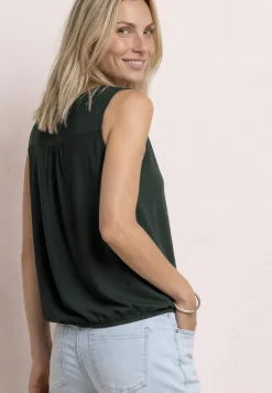 Jersey top met elastische zoom