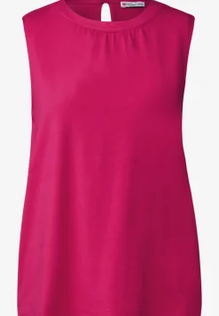 Jersey top met rimpels