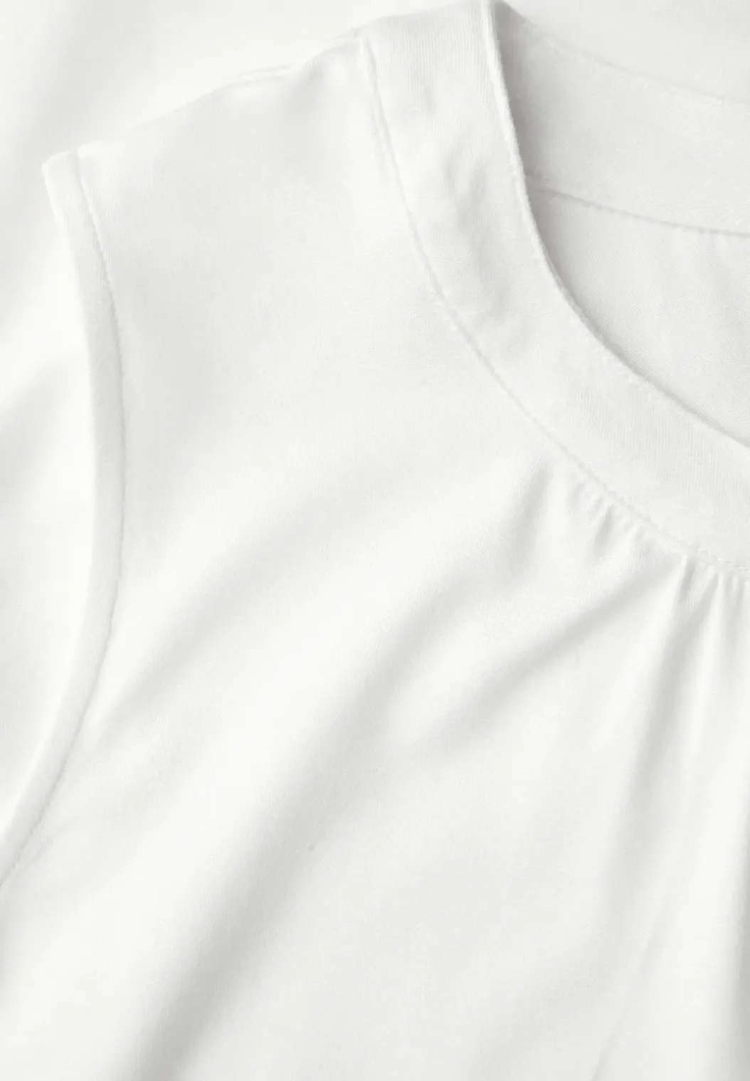 Jersey top met rimpels