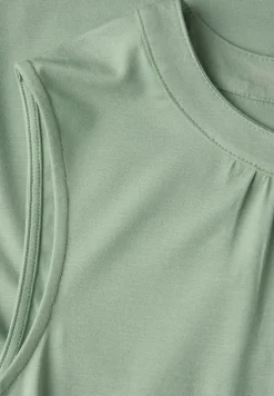 Jersey top met rimpels