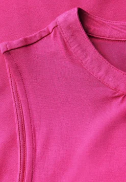 Jersey top met rimpels