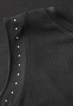 Jersey top met studs