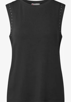 Jersey top met studs